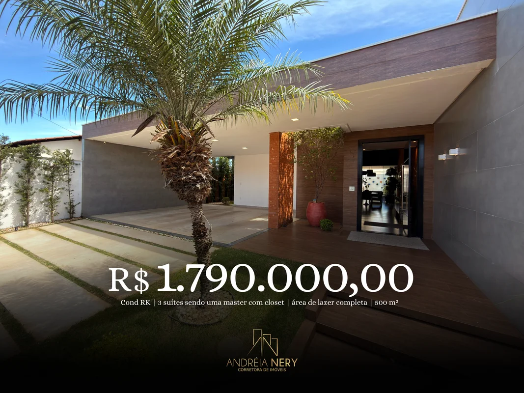 Apresentamos esta belíssima casa térrea de alto padrão, pensada nos mínimos deta...