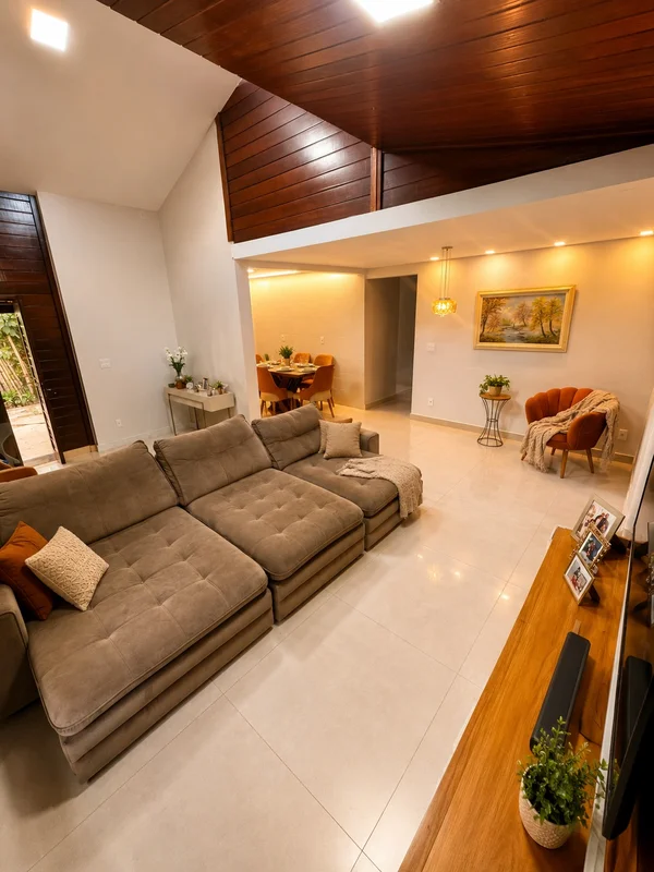 Refúgio verde em condomínio fechado - Arniqueiras | 1.000 m²Uma casa onde a natu...