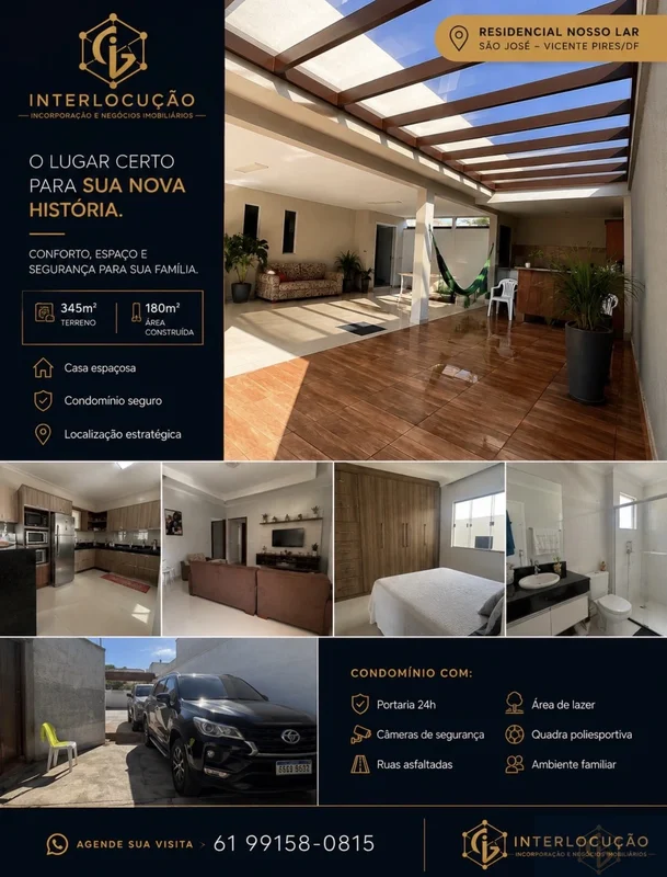 Casa *São José – Vicente Pires/DF* ( ao lado do ultra Box ) ? 345 m² de terreno?...