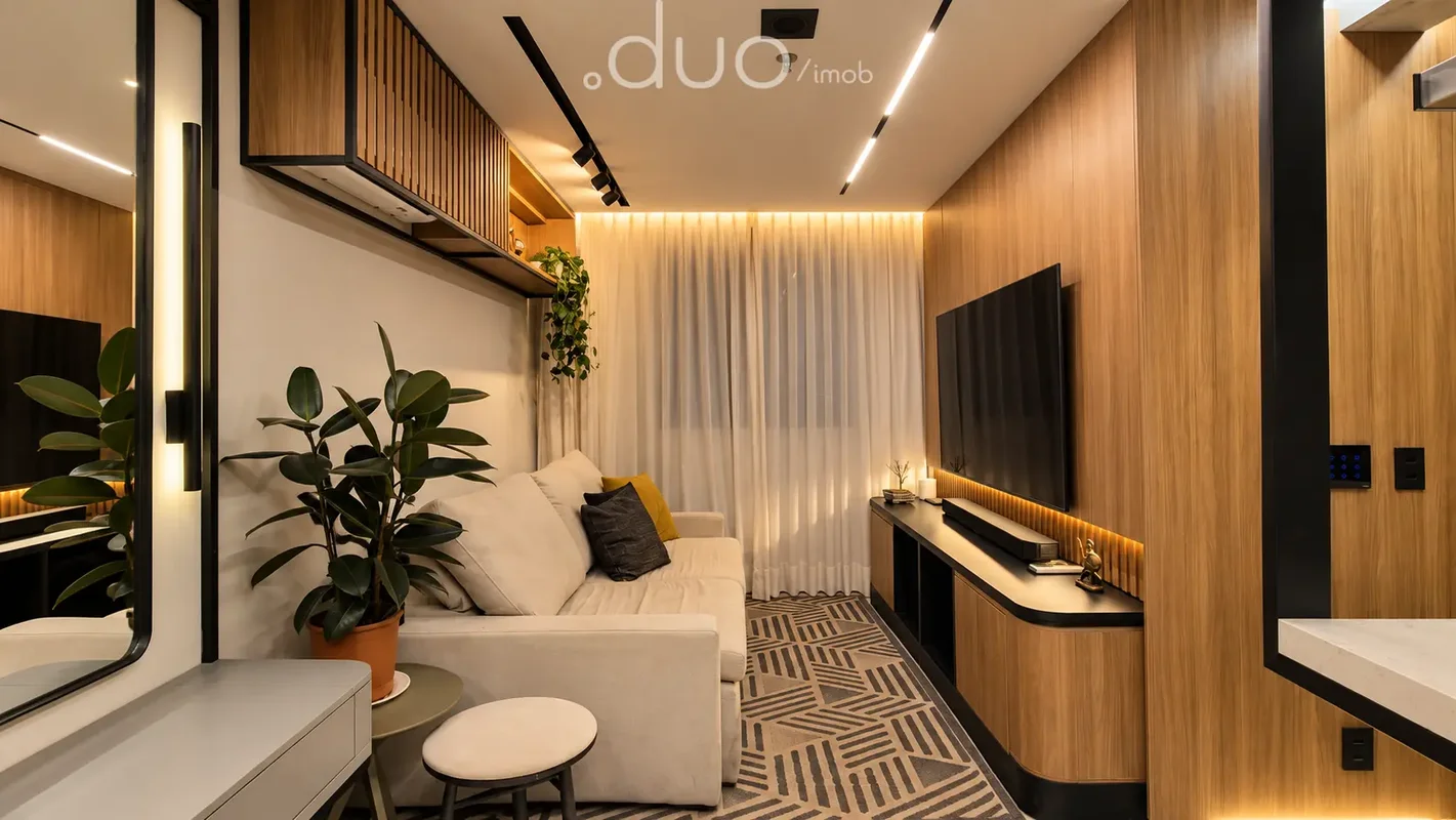 Apartamento mobiliado de 53 m², no 6º andar do Venice Park Sul, no Park Sul, em ...