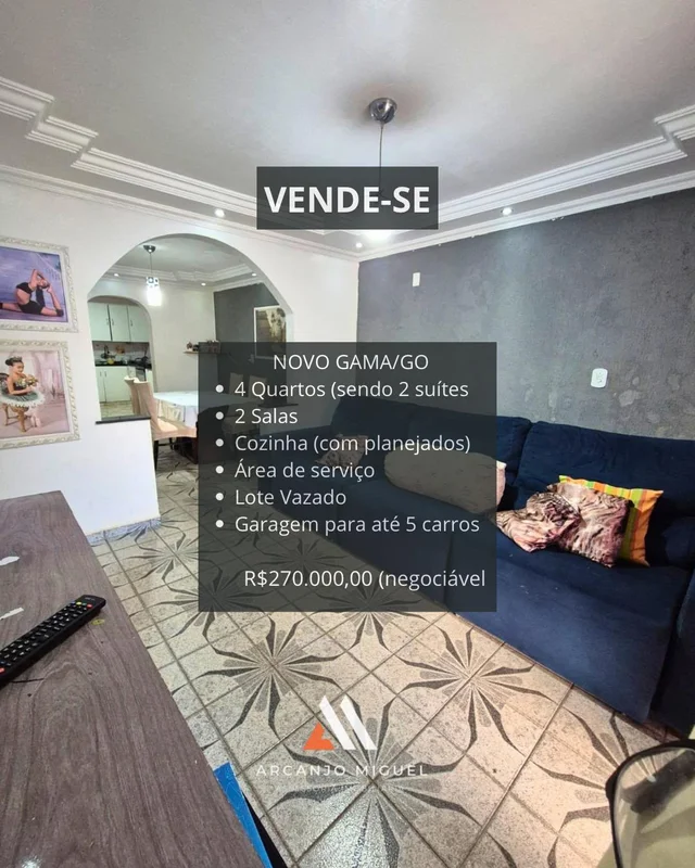 CASA À VENDA – NOVO GAMA/GO?? Excelente localização, próxima à Rodoviária!Casa e...
