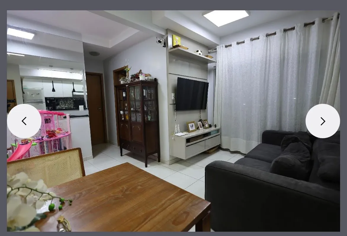 • 62 m²• 2 quartos, sendo 1 suíte• 8º andar• Nascente• 1 vaga de garagem• Móveis...