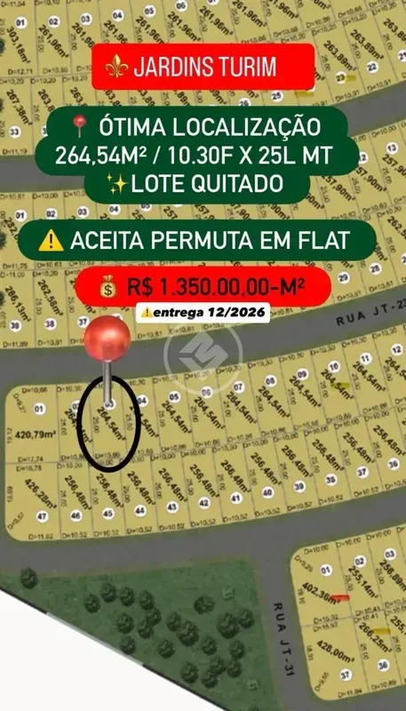 ð??³ LOTE Ã? VENDA â?? JARDINS TURIM | OPORTUNIDADEExcelente oportunidade para c...