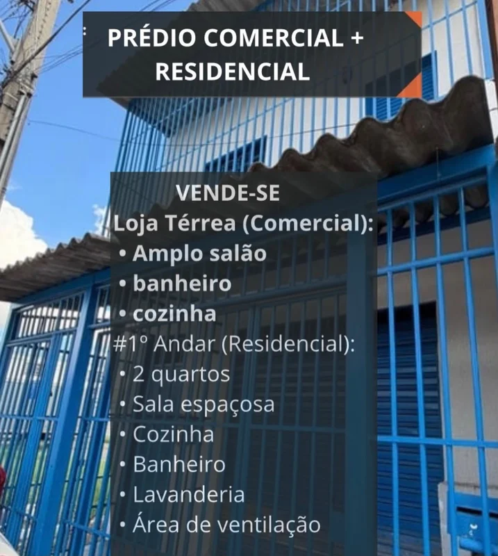 PRÉDIO COMERCIAL + RESIDENCIAL À VENDA – RECANTO DAS EMAS?? Valor: R$ 250.000,00...