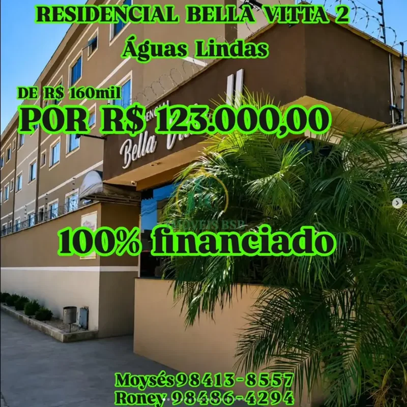 SEU PRIMEIRO APÊ ESTÁ TE ESPERANDO! Residencial Bella Vitta Club II – Águas Lind...