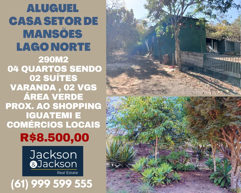 Imagine morar em uma casa no coração do Lago Norte, no Setor de mansões do Lago ...