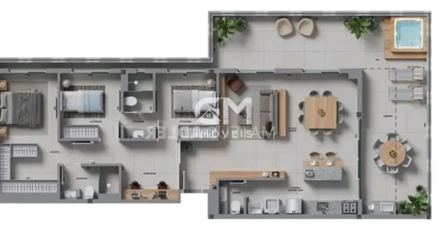 GM IMÓVEIS VENDE ÁGIO DE COBERTURA NO RESIDENCIAL CHÁCARA BERNADETTECaracterísti...