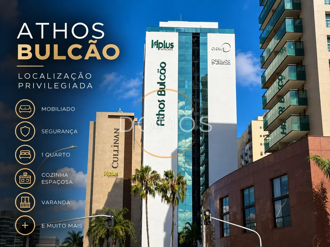 VALOR COM TUDO INCLUSO! FLAT MOBILIADO DE ALTO PADRÃO NO ATHOS BULCÃO – ASA NORT...