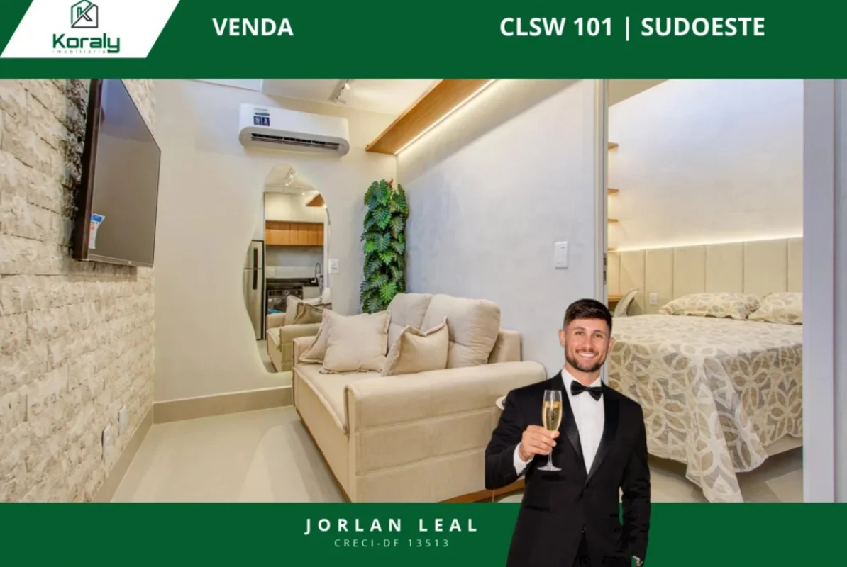 Uma oportunidade diferenciada no Sudoeste: apartamento de 23,59 m², completament...