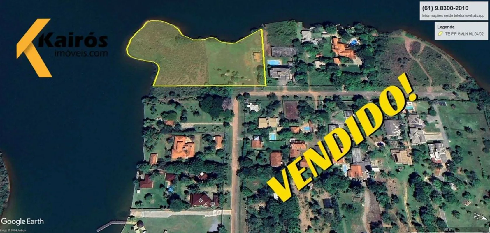 TERRENO BEIRA LAGO (PONTA DE PICOLÉ).Terreno beira lago (ponta de picolé) com ex...