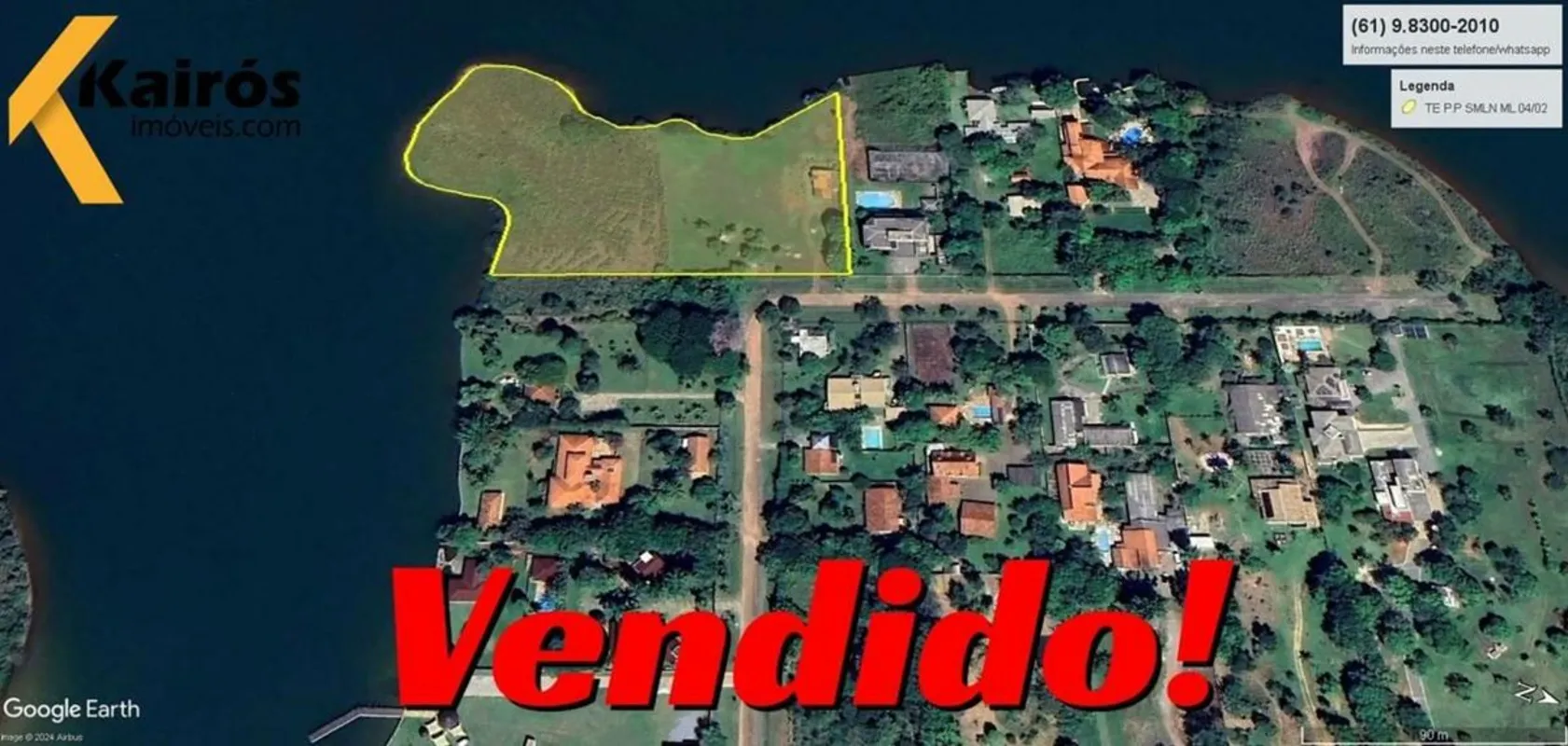 TERRENO BEIRA LAGO (PONTA DE PICOLÉ).Terreno beira lago (ponta de picolé) com ex...