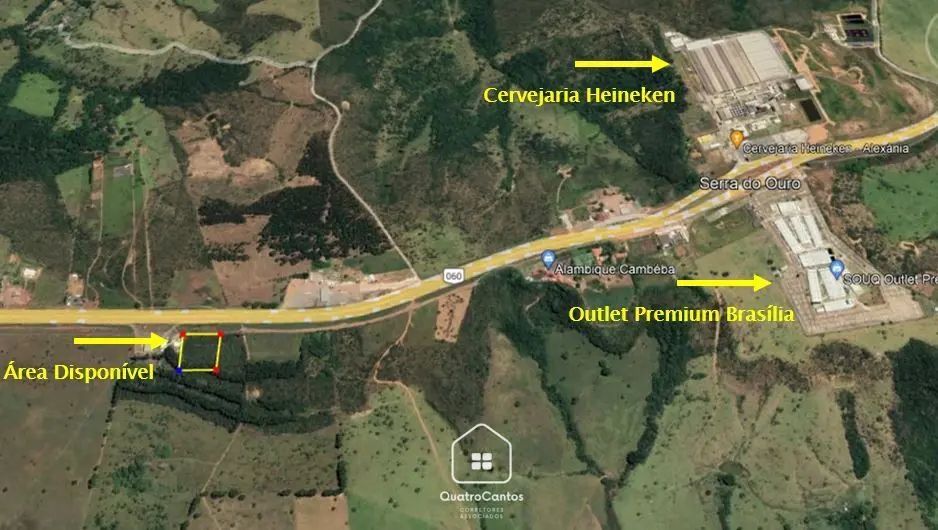 Área Comercial à Beira da Rodovia BR-060Área comercial de 10.000m² (100 metros x...