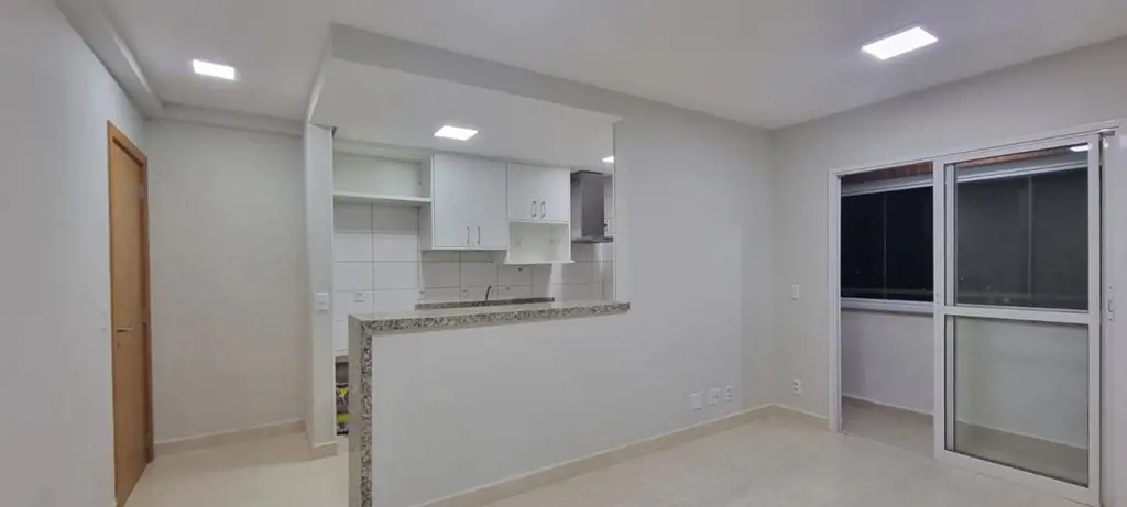 2 Quartos sendo 1 Suíte - ALL Residence Quadra 208.61 99825-0607 Sala dois ambie...