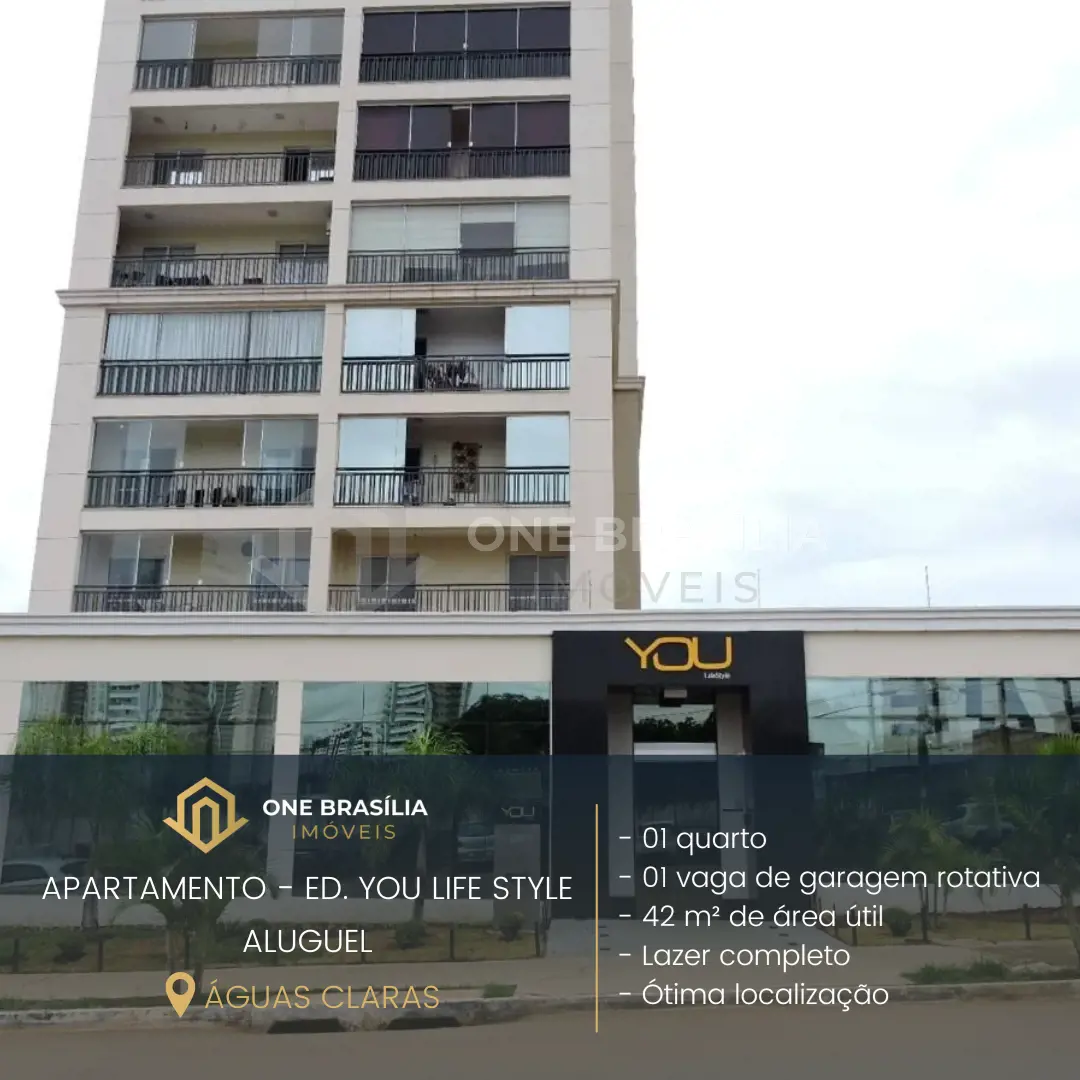 Rua Jacarandá - Apartamento 01 Quarto - Águas ClarasÓTIMO APARTAMENTO - 01 QUART...